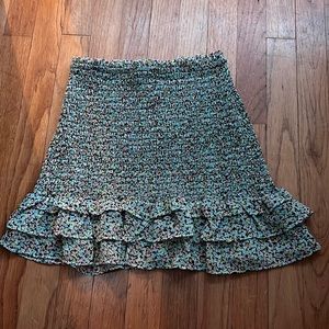 Colorful Floral Print Skirt